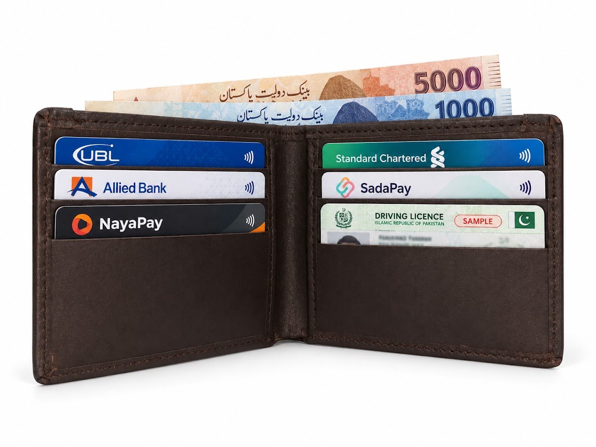 The Metro Slim Bifold Wallet in brown