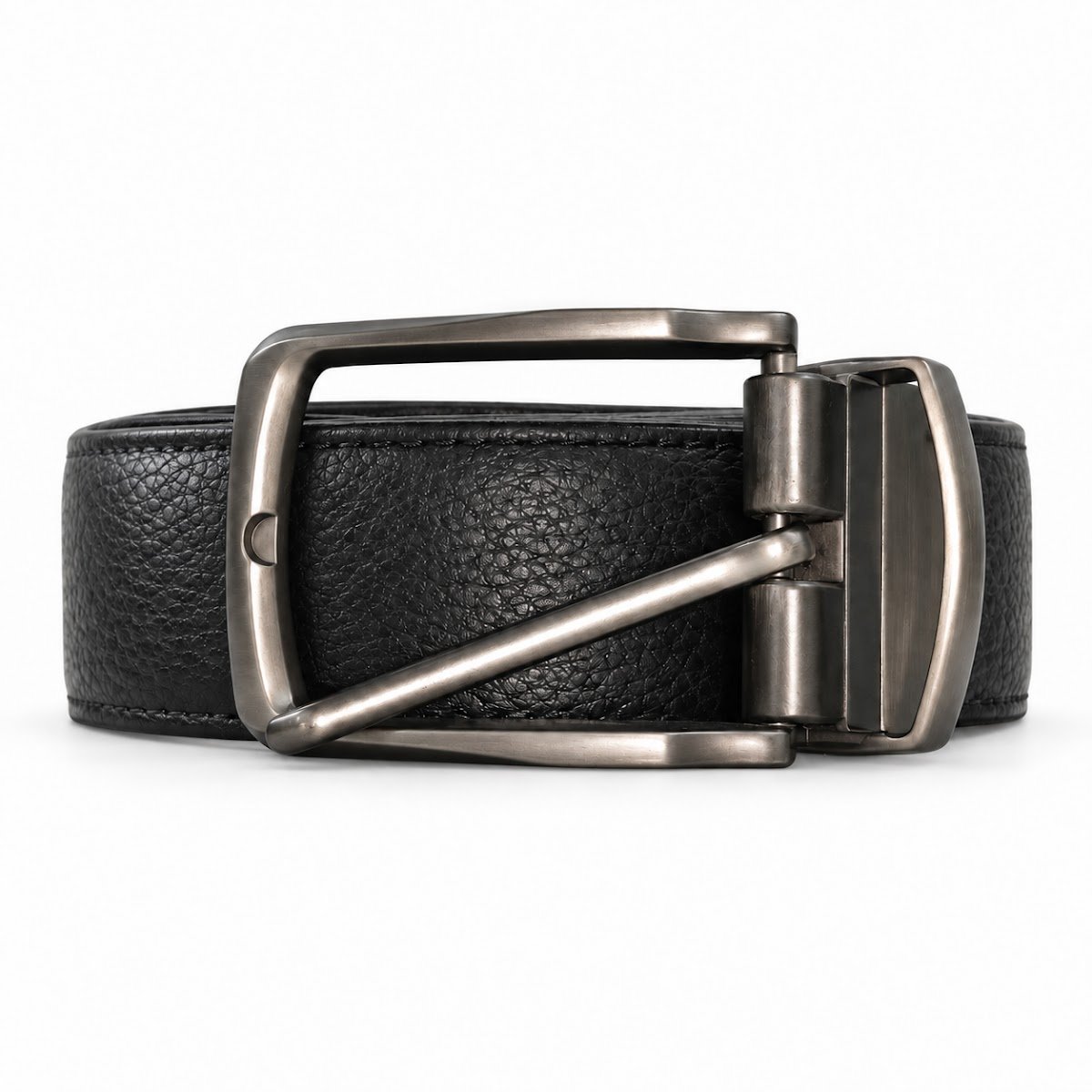 The Executive Reversible Leather Belt in black
