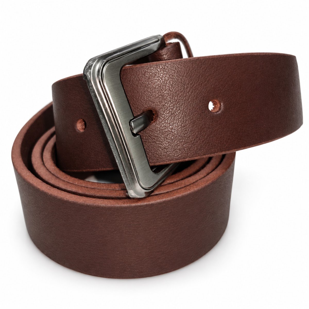 The Titan Heavy-Duty Buffalo Leather Belt in brown